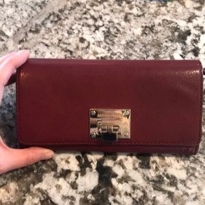 MICHAEL Michael Kors wallet—Dark Red